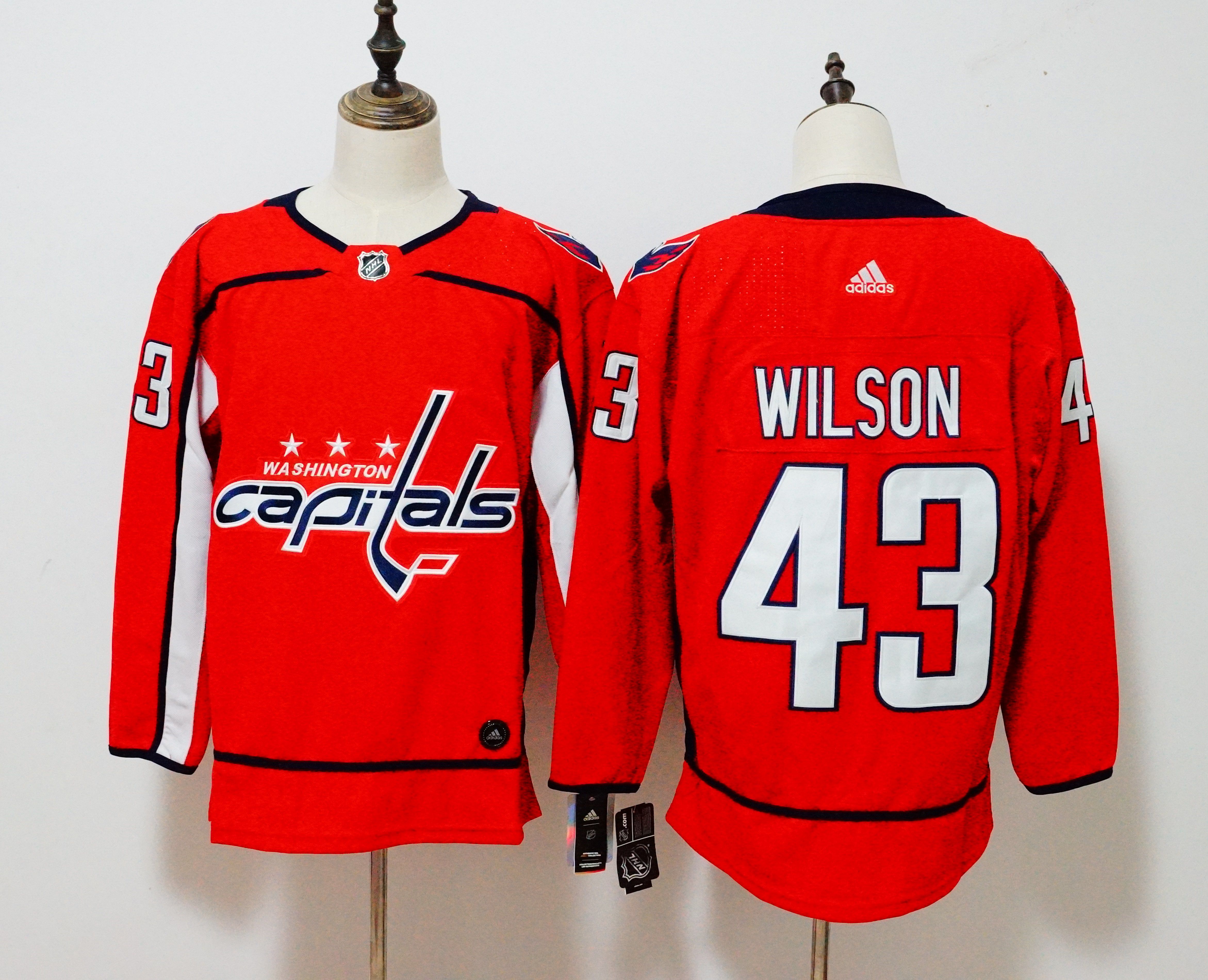 Men Washington Capitals #43 Wilson red Adidas Hockey Stitched NHL Jerseys->washington capitals->NHL Jersey